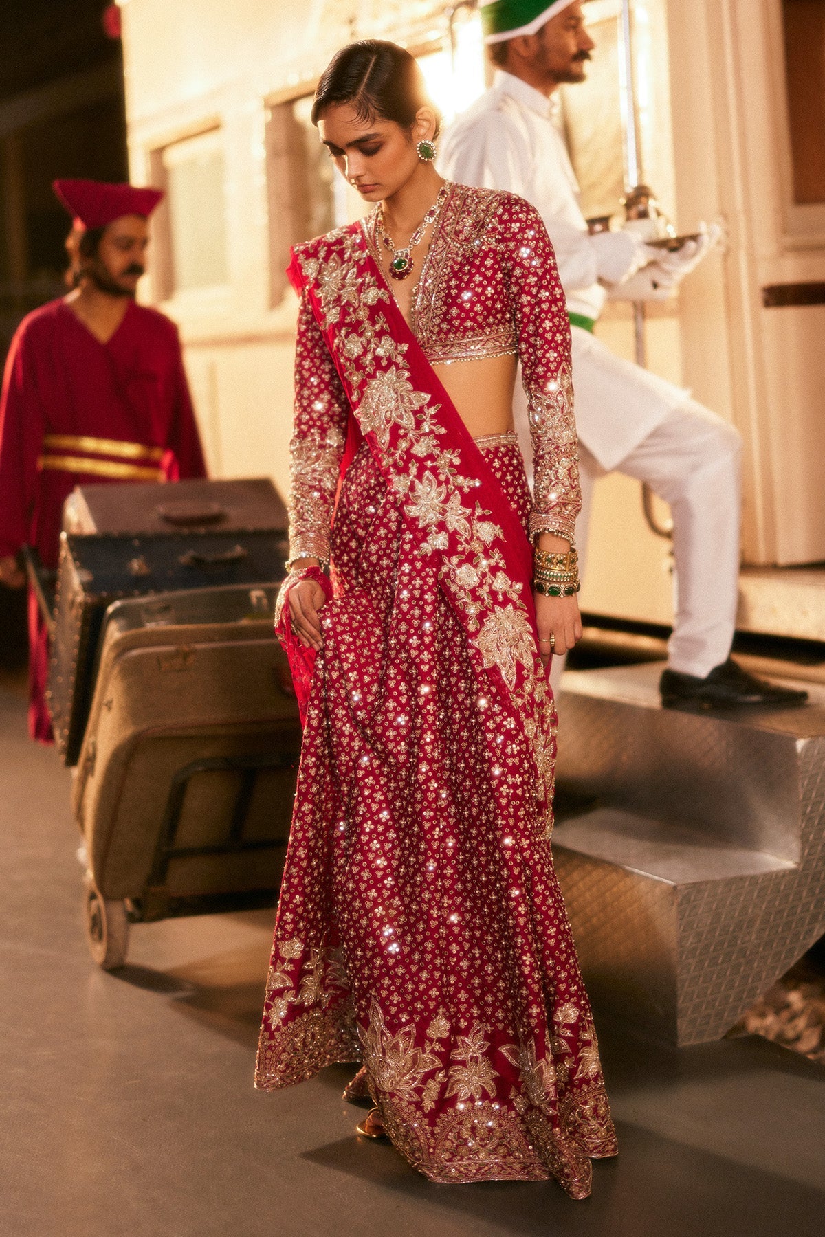 Navdeep Kaur in Sagan Saree Set