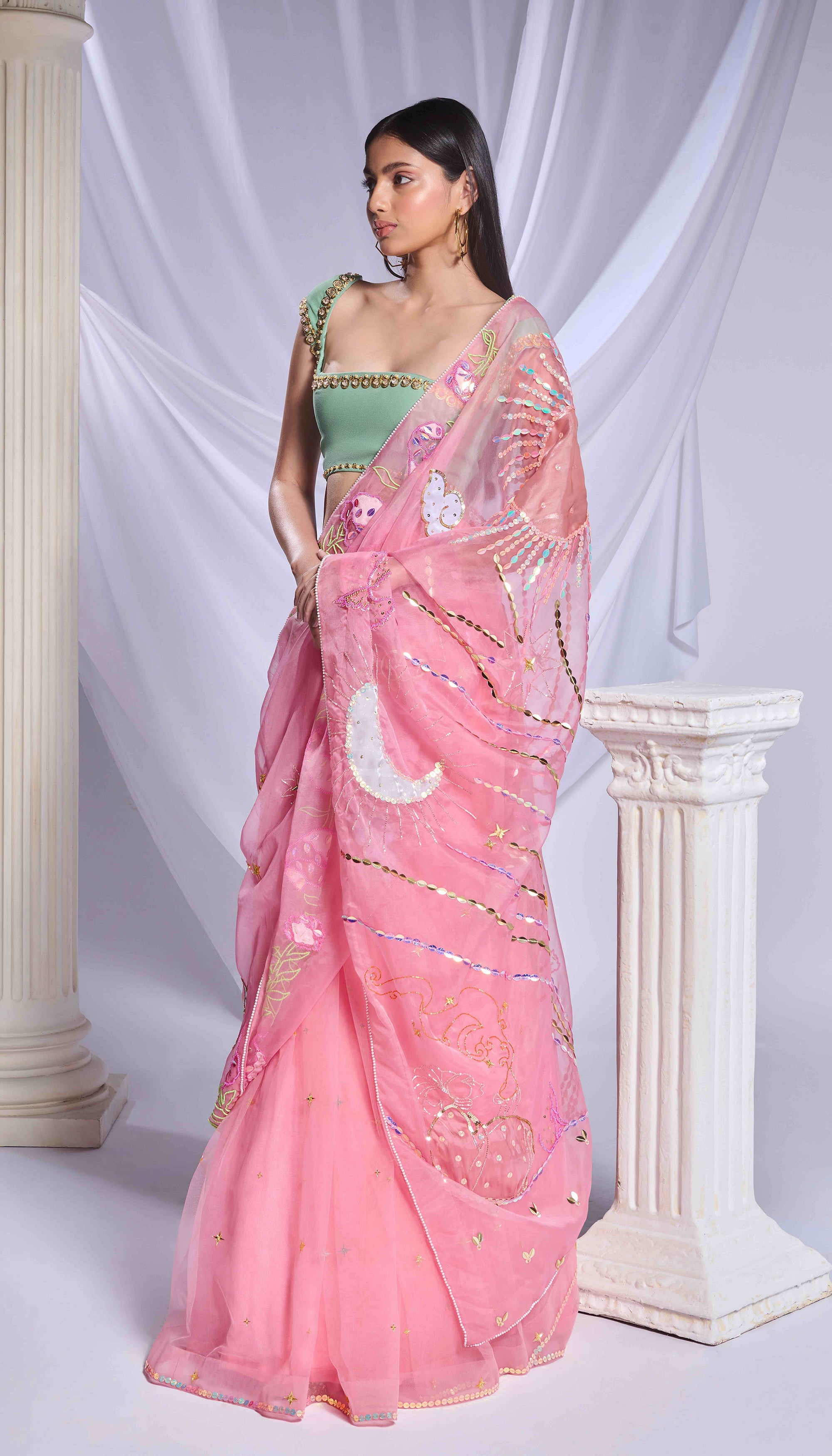 Rose Reverie Saree Set