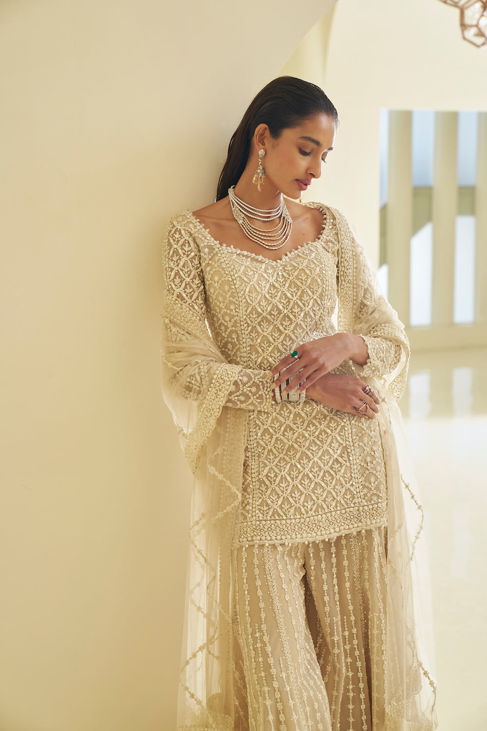 Nude Dori Sharara Set