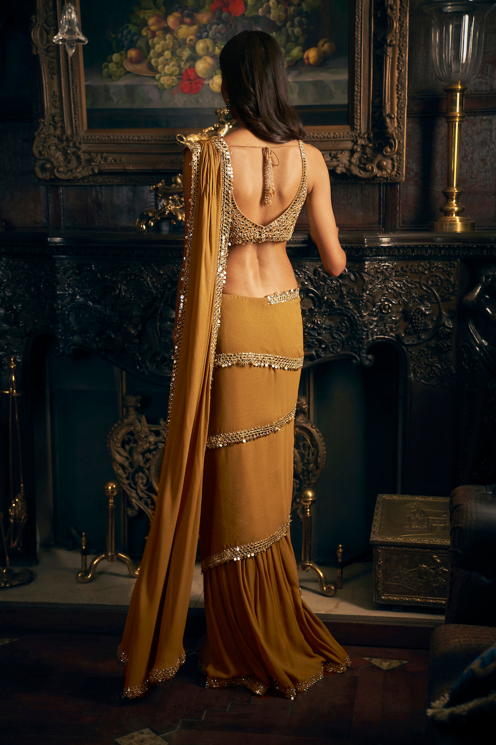 Gold Wrap Around Saree