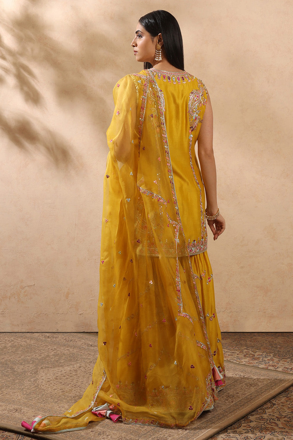 Mustard Gharara Set