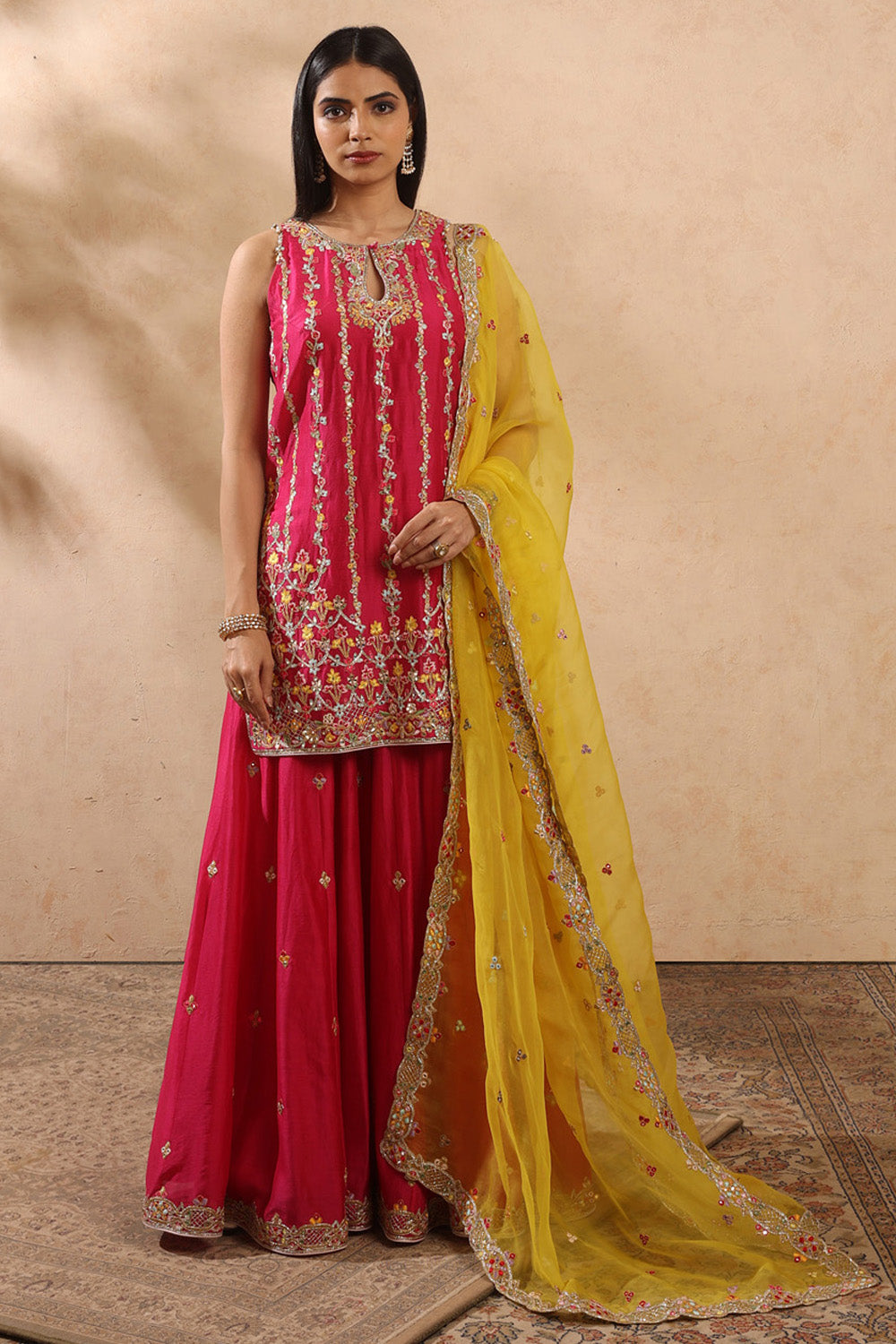 Rani Pink Sharara Set