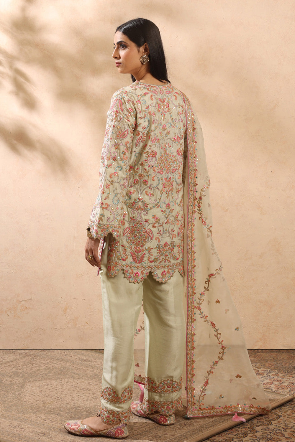 Mint Green Kurta Set With Pants