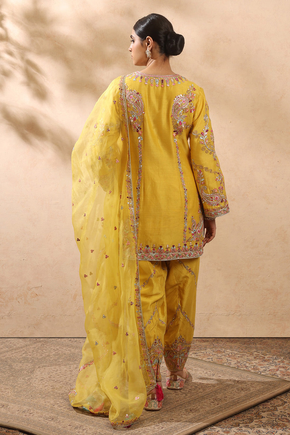 Mustard Kurta Set With Salwar