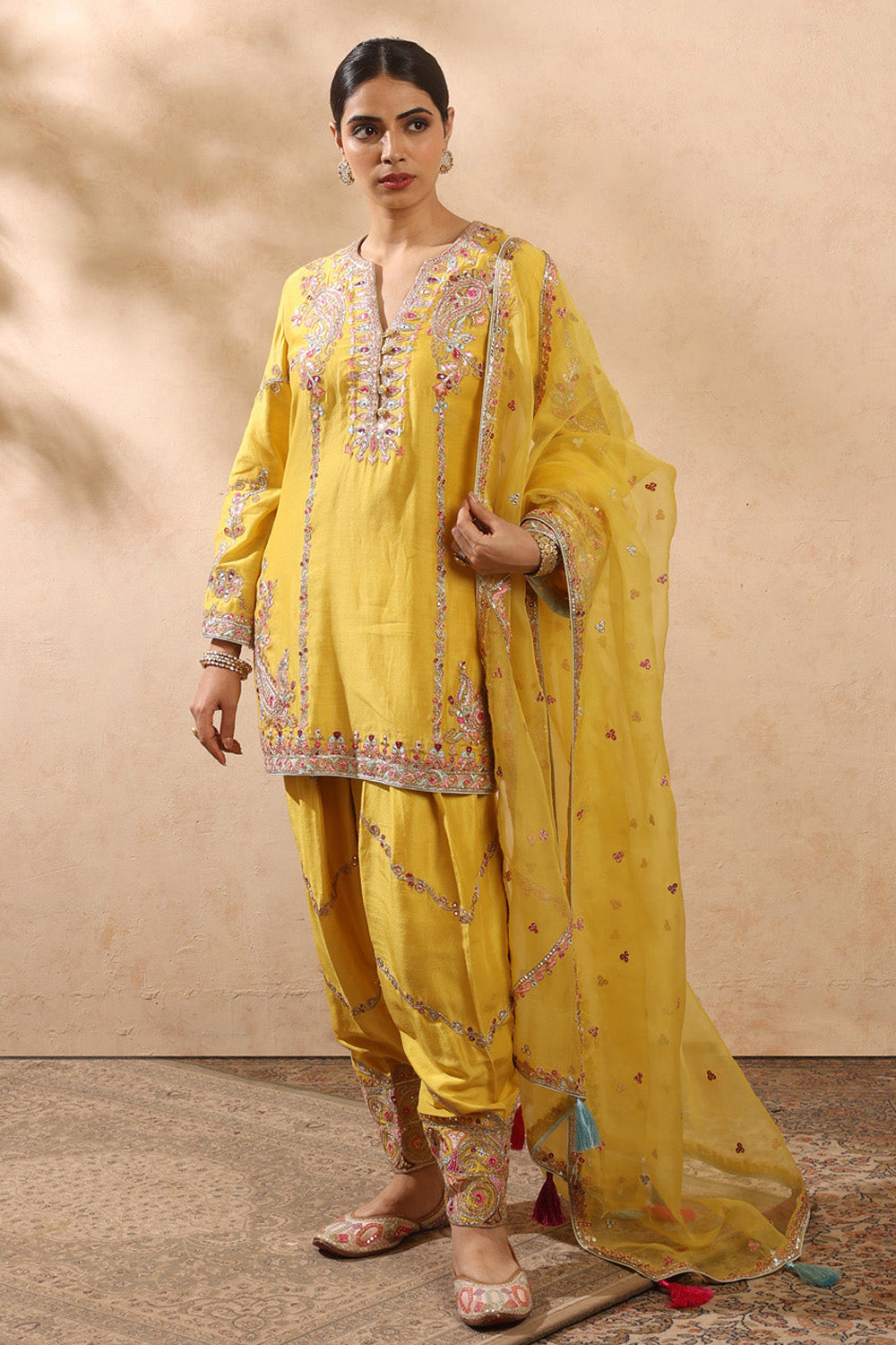 Mustard Kurta Set With Salwar