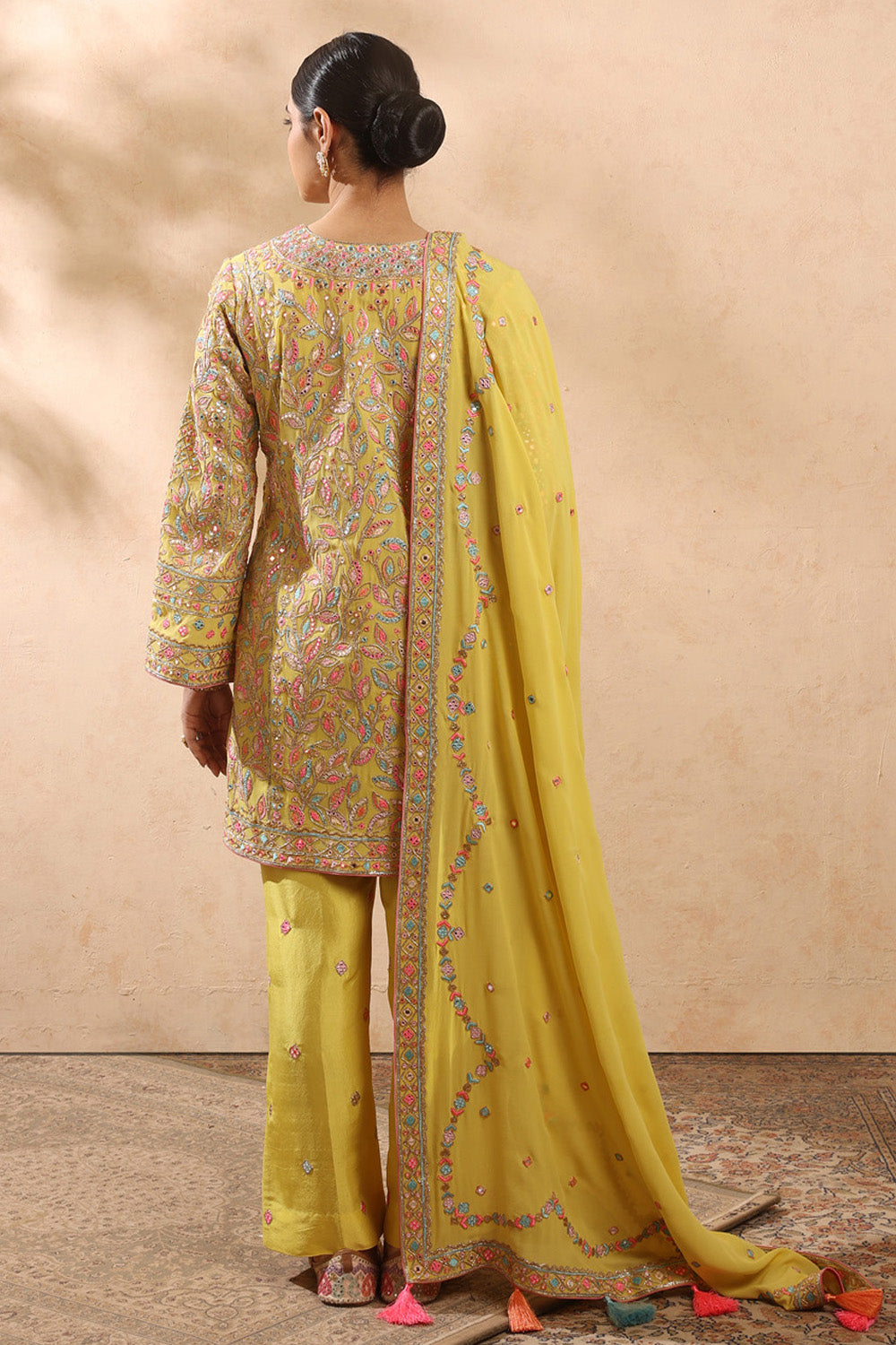 Yellow Kurta Set With Pants