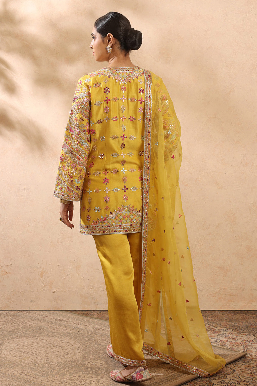 Mustard Kurta Set With Pants