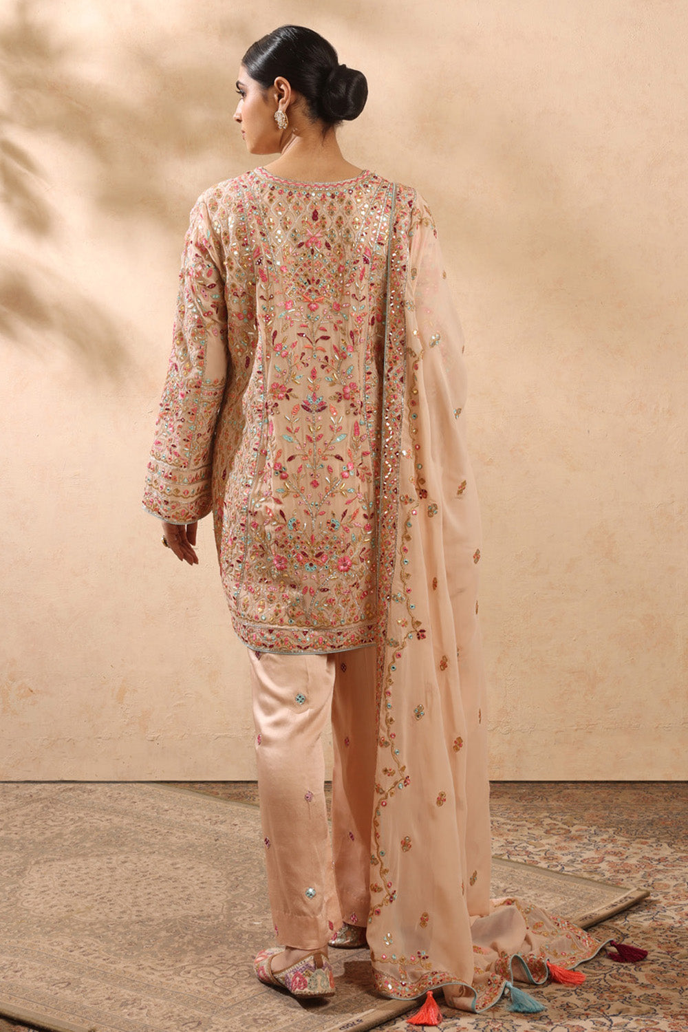 Peach Kurta Pant Set