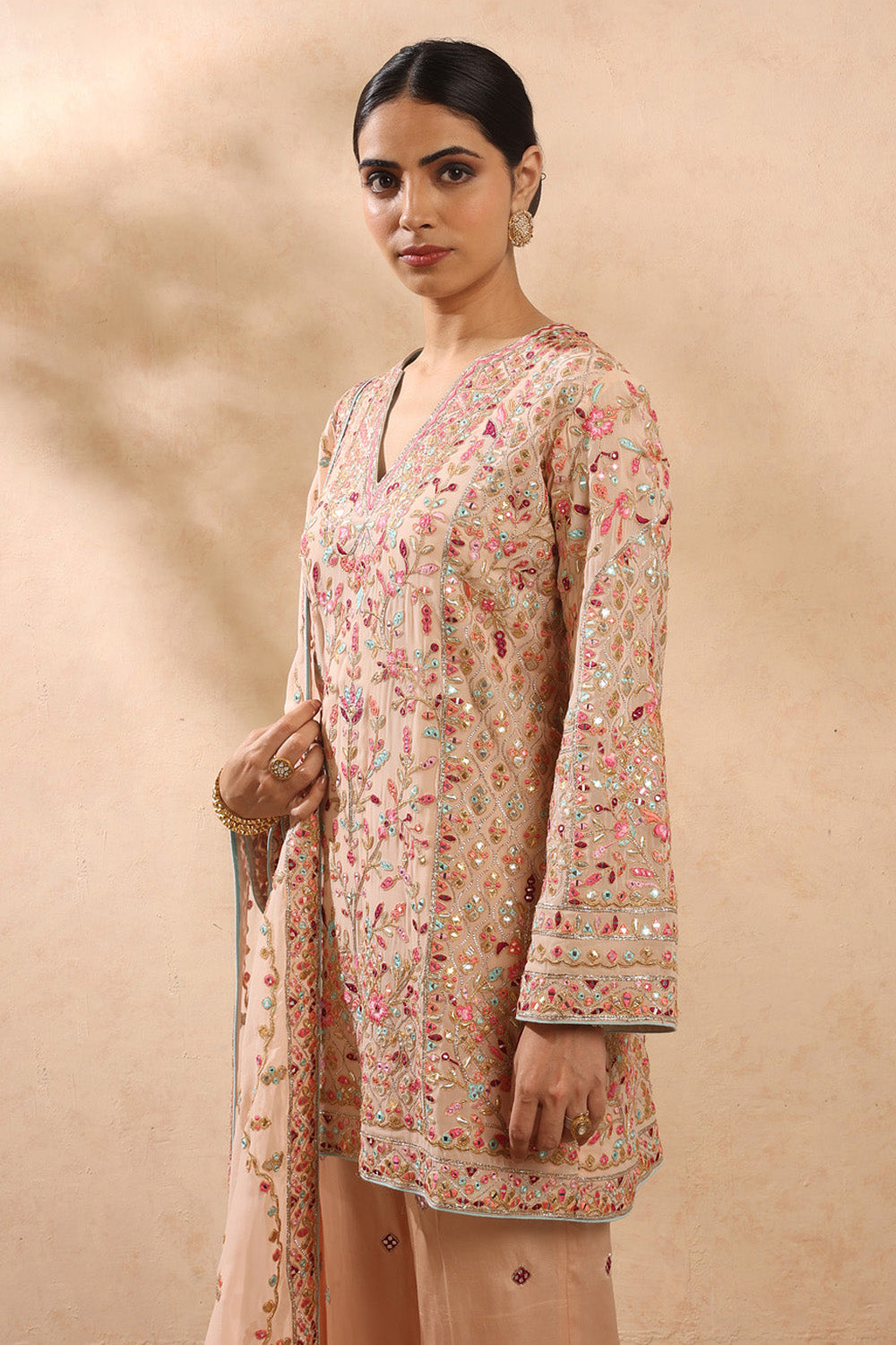 Peach Kurta Pant Set