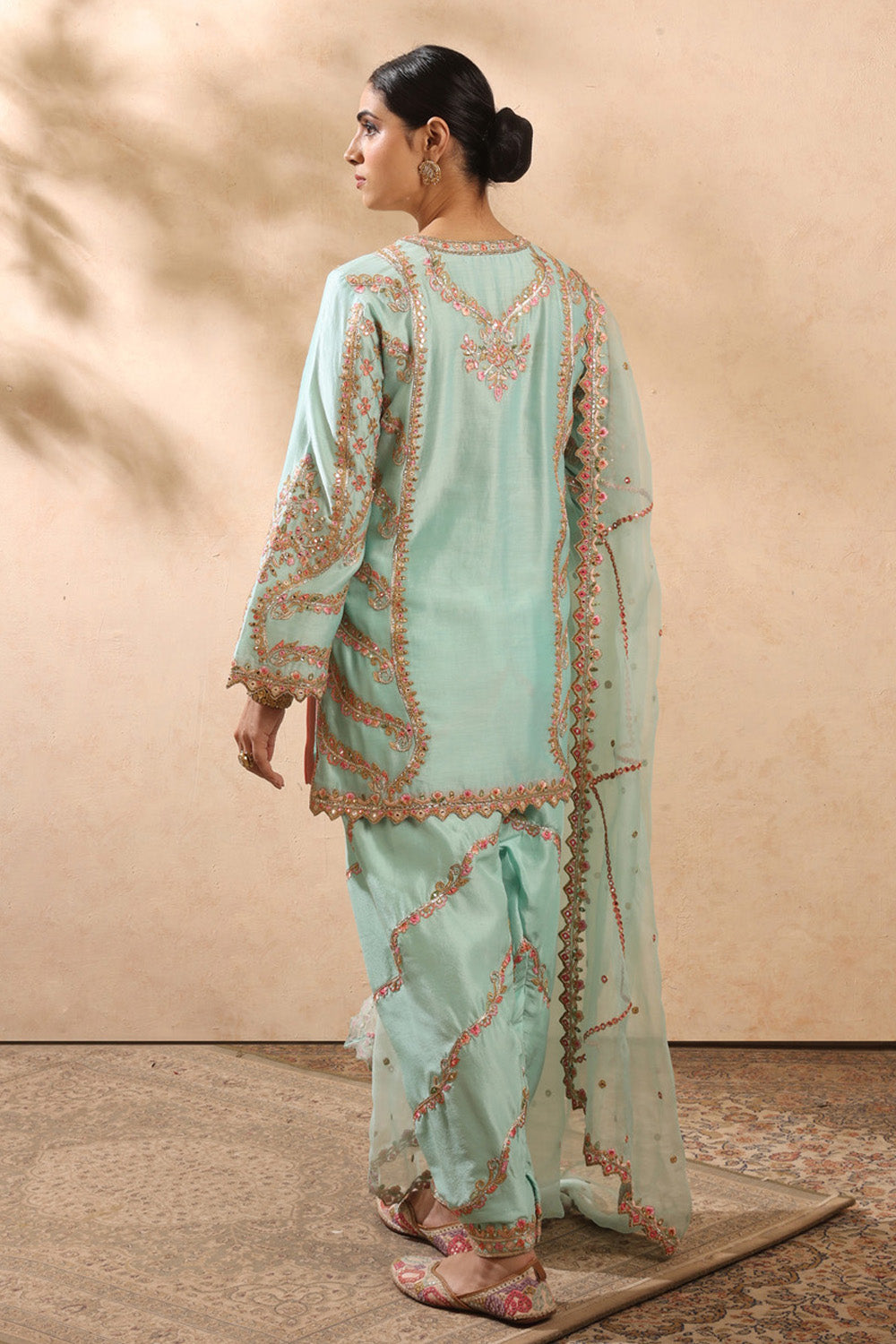 Blue Kurta With Salwar