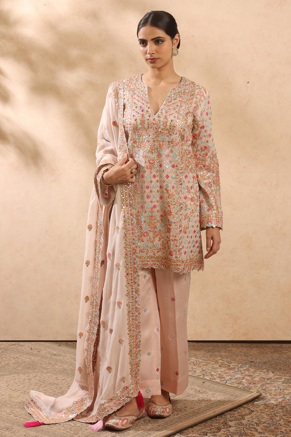 Pink Kurta Pant Set