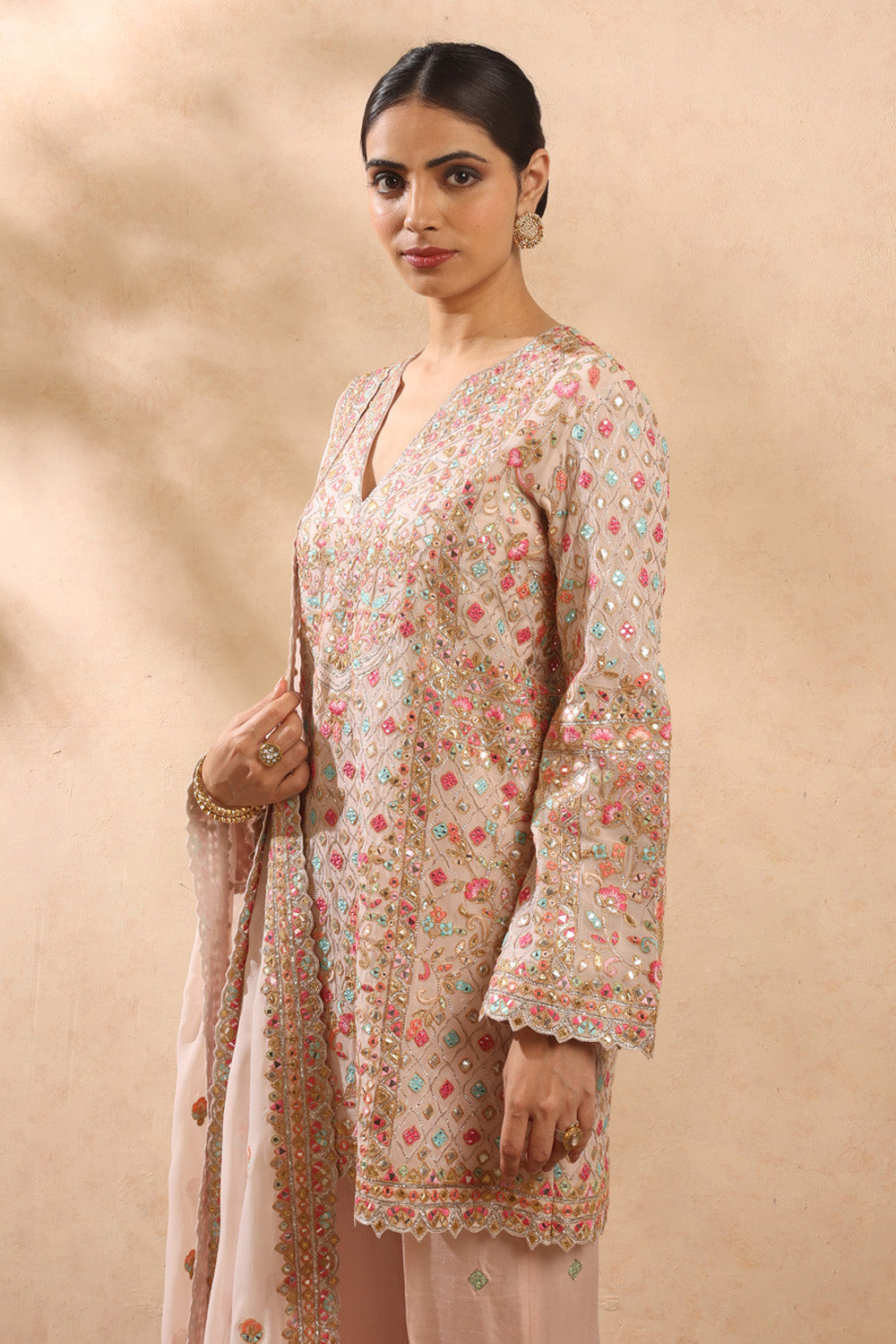 Pink Kurta Pant Set