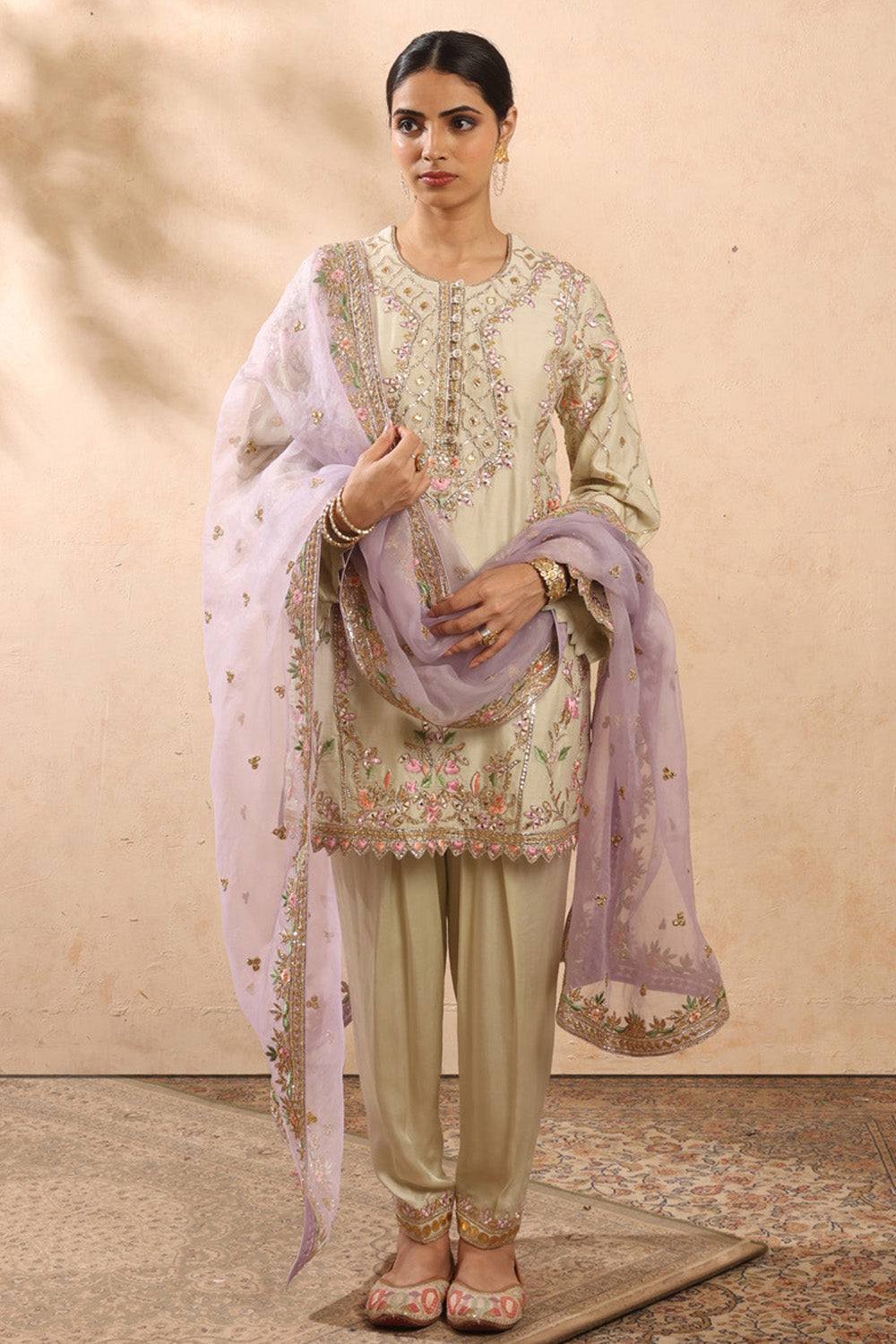 Mint & Lavender Kurta Salwar Set