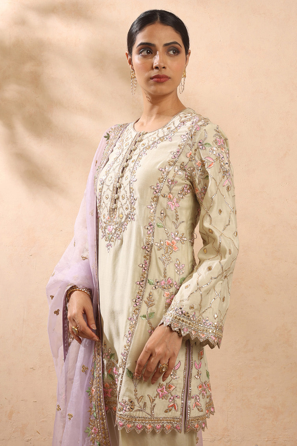 Mint & Lavender Kurta Salwar Set