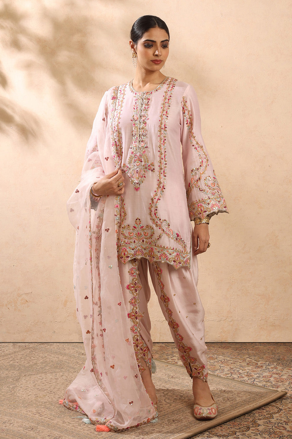 Light Pink Dhoti Set