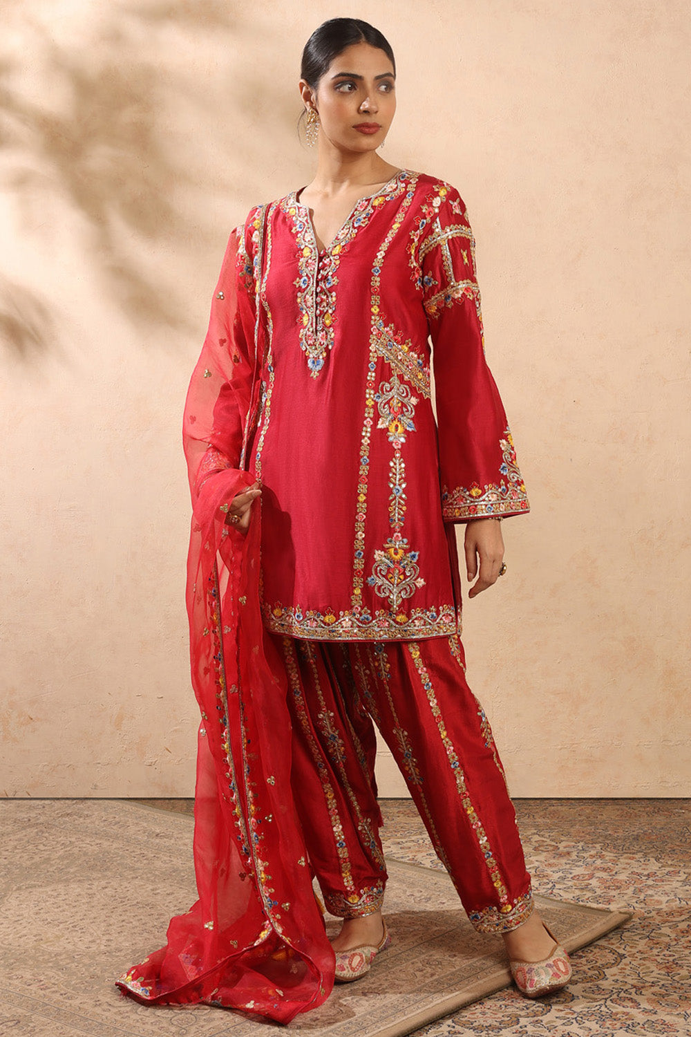 Red Kurta Salwar Set