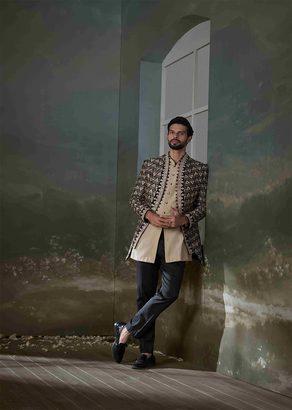 Kurta Jacket Pant Set