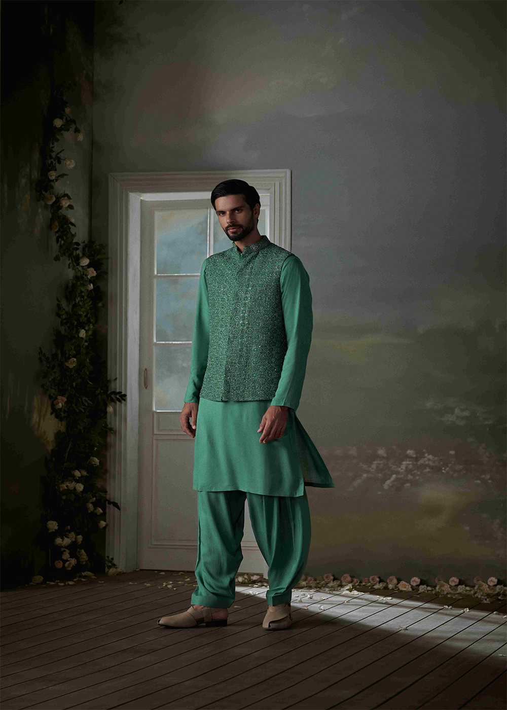Kurta Salwar Bundi Jacket Set