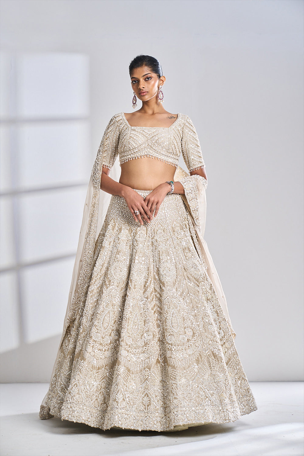 Nude Pearl Lehenga Set