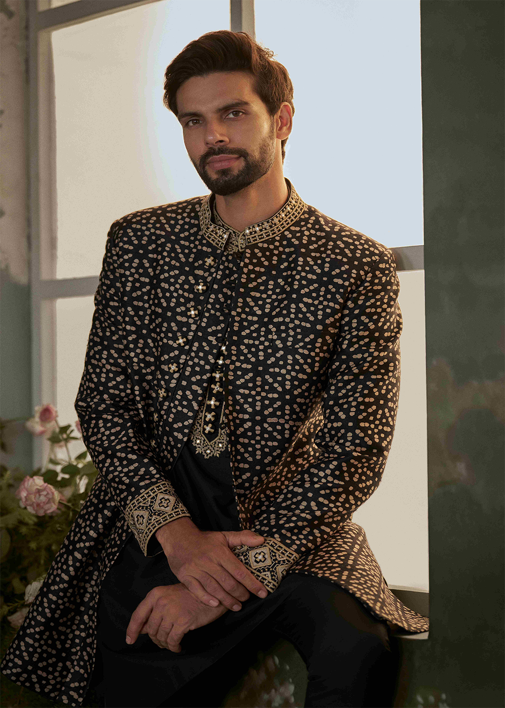 Achkan Kurta Trouser Set