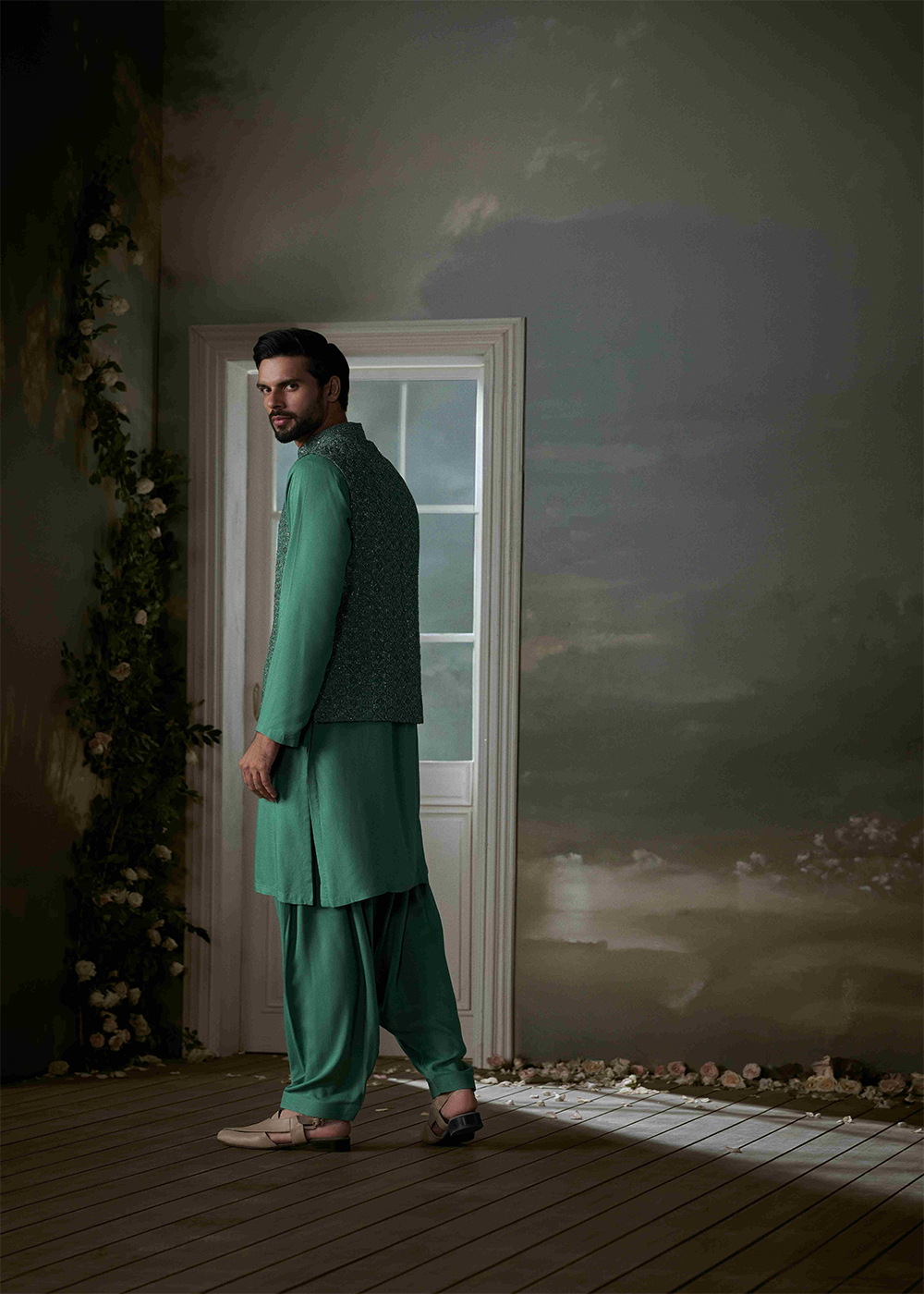 Kurta Salwar Bundi Jacket Set