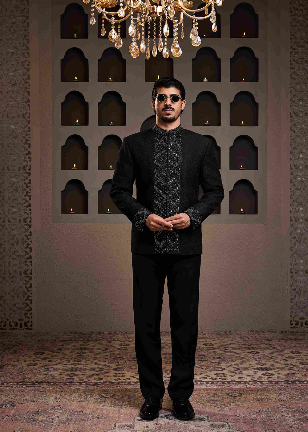 Black Jodhpuri Coat Pant