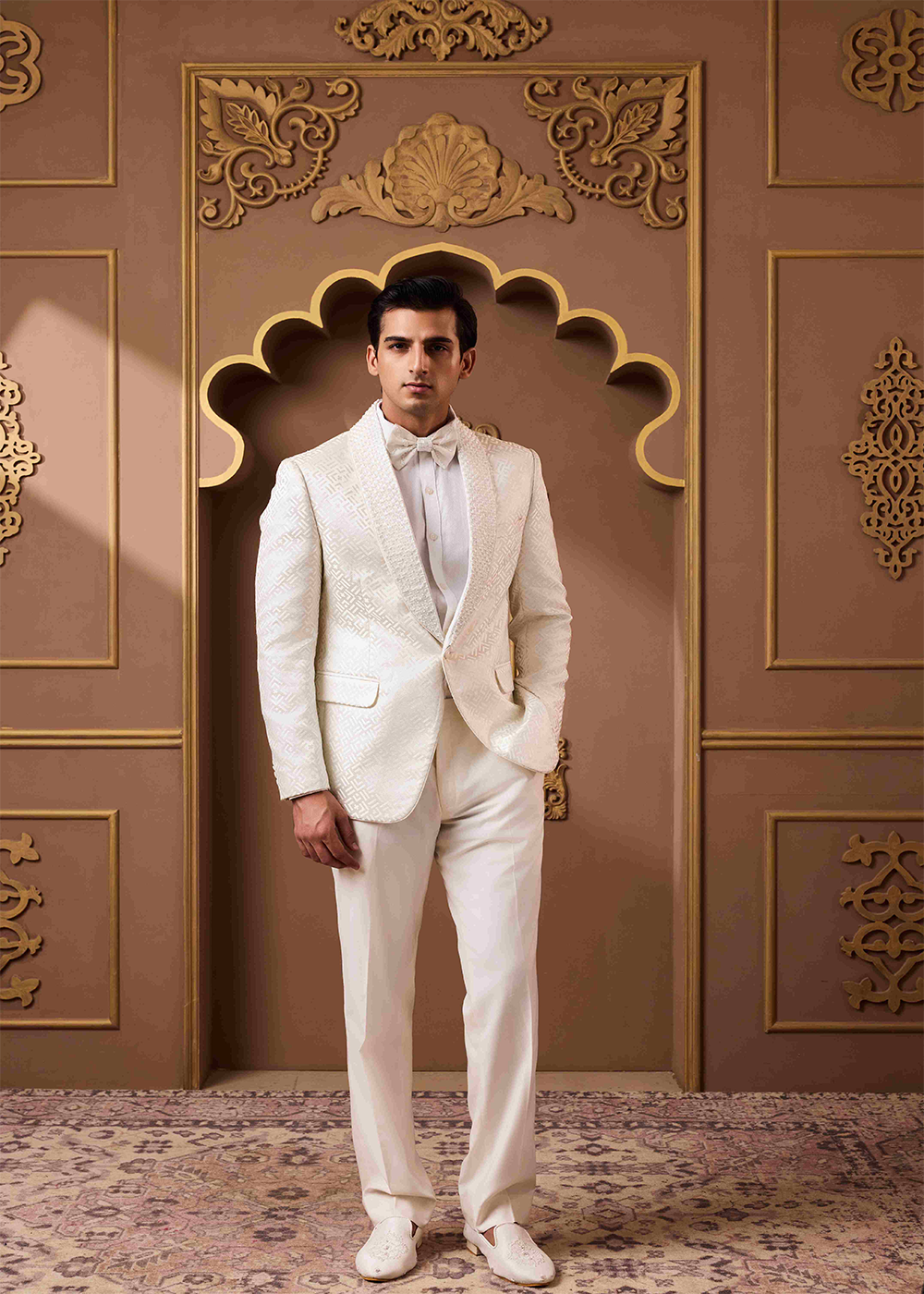Ivory Tuxedo Jacket and Pant