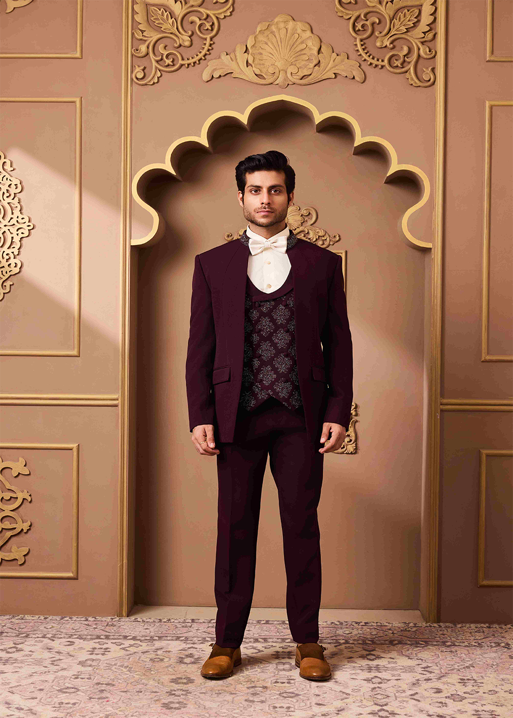 Burgundy Tuxedo Pant
