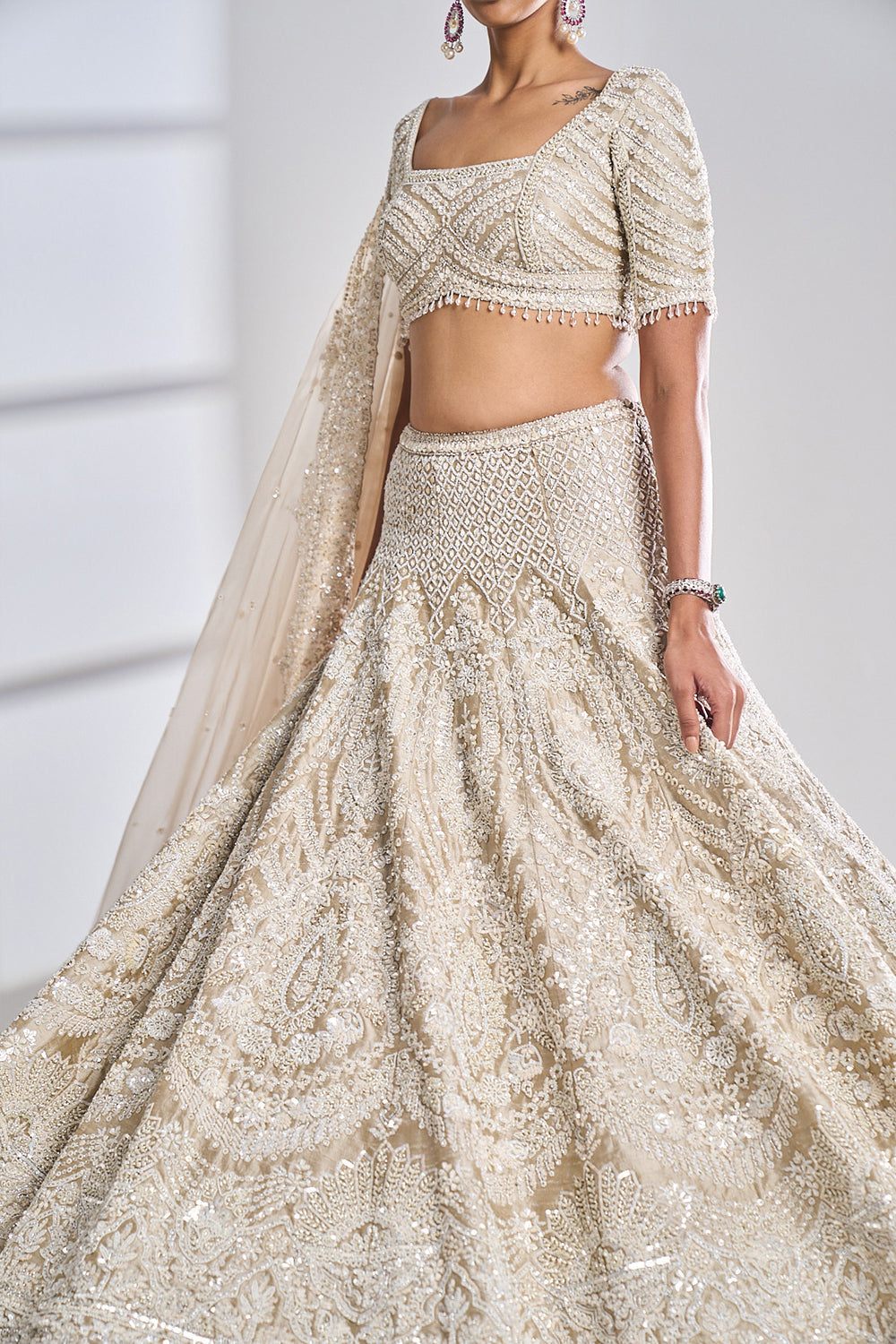 Nude Pearl Lehenga Set