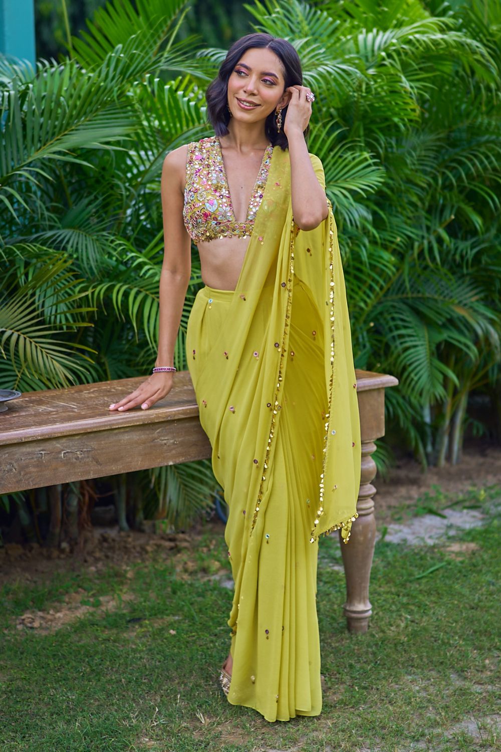 Yellow Saree Set