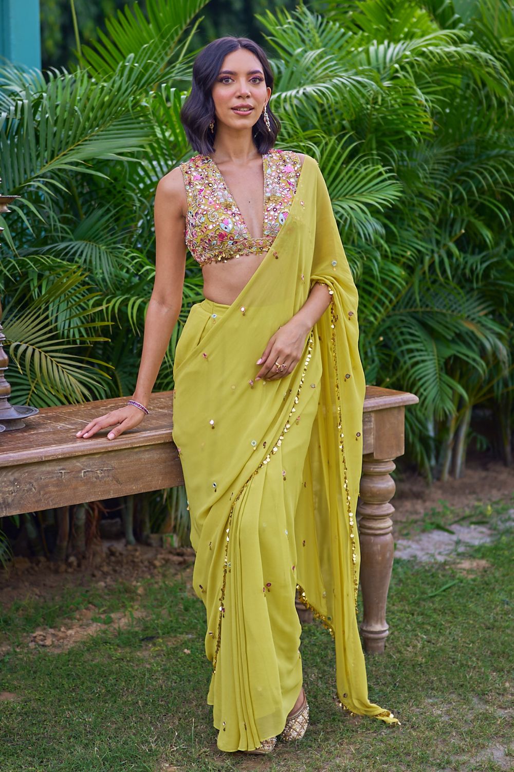 Yellow Saree Set