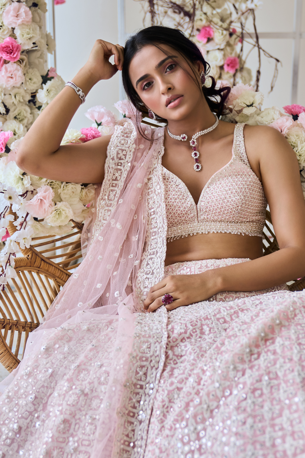 Millenial Pink Lehenga Set