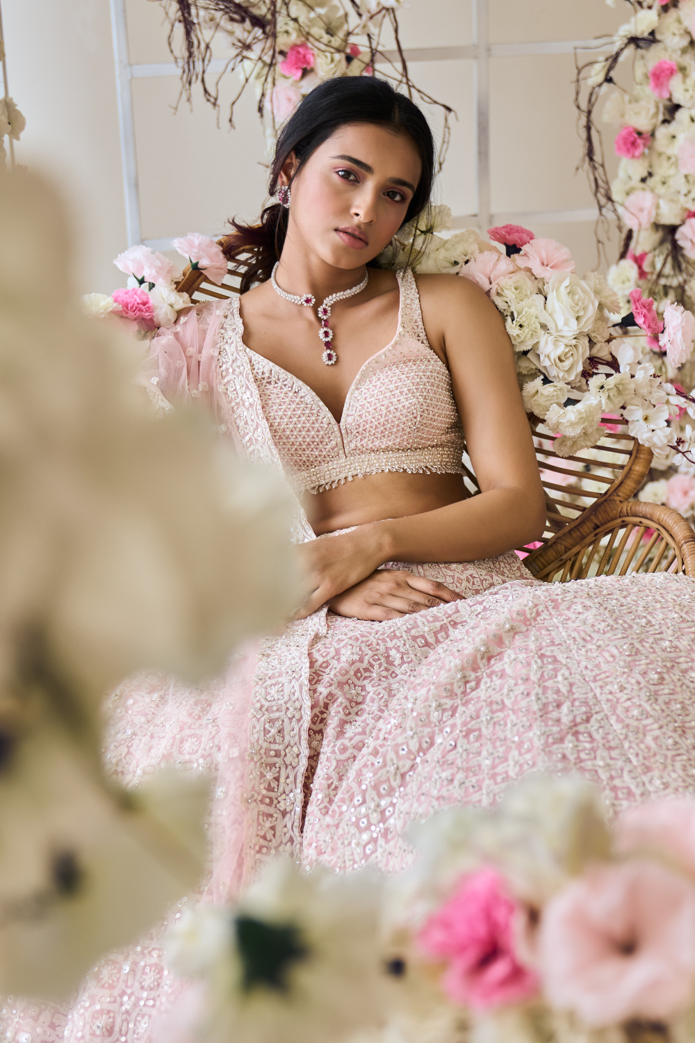 Millenial Pink Lehenga Set