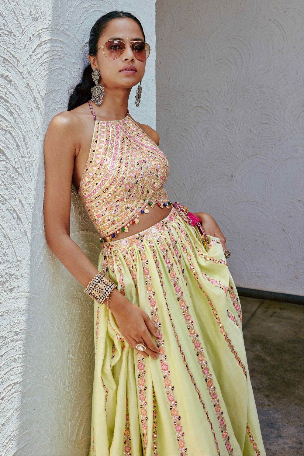 Pista Green Lehenga Set