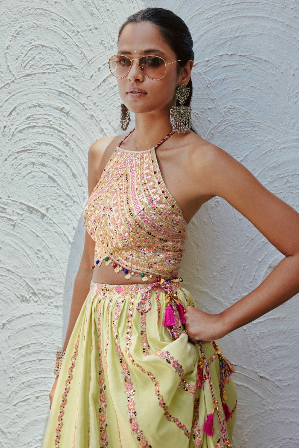 Pista Green Lehenga Set