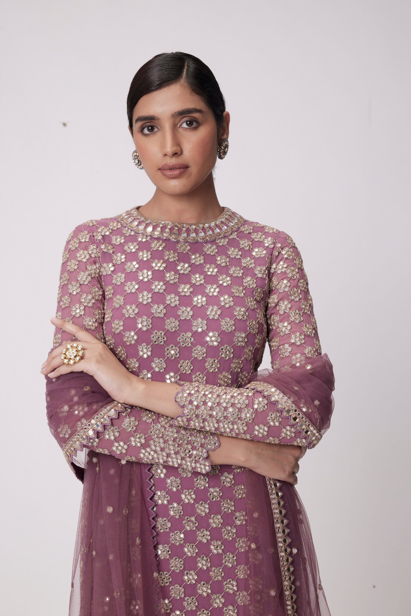 Mud Mauve Straight Kurta Set