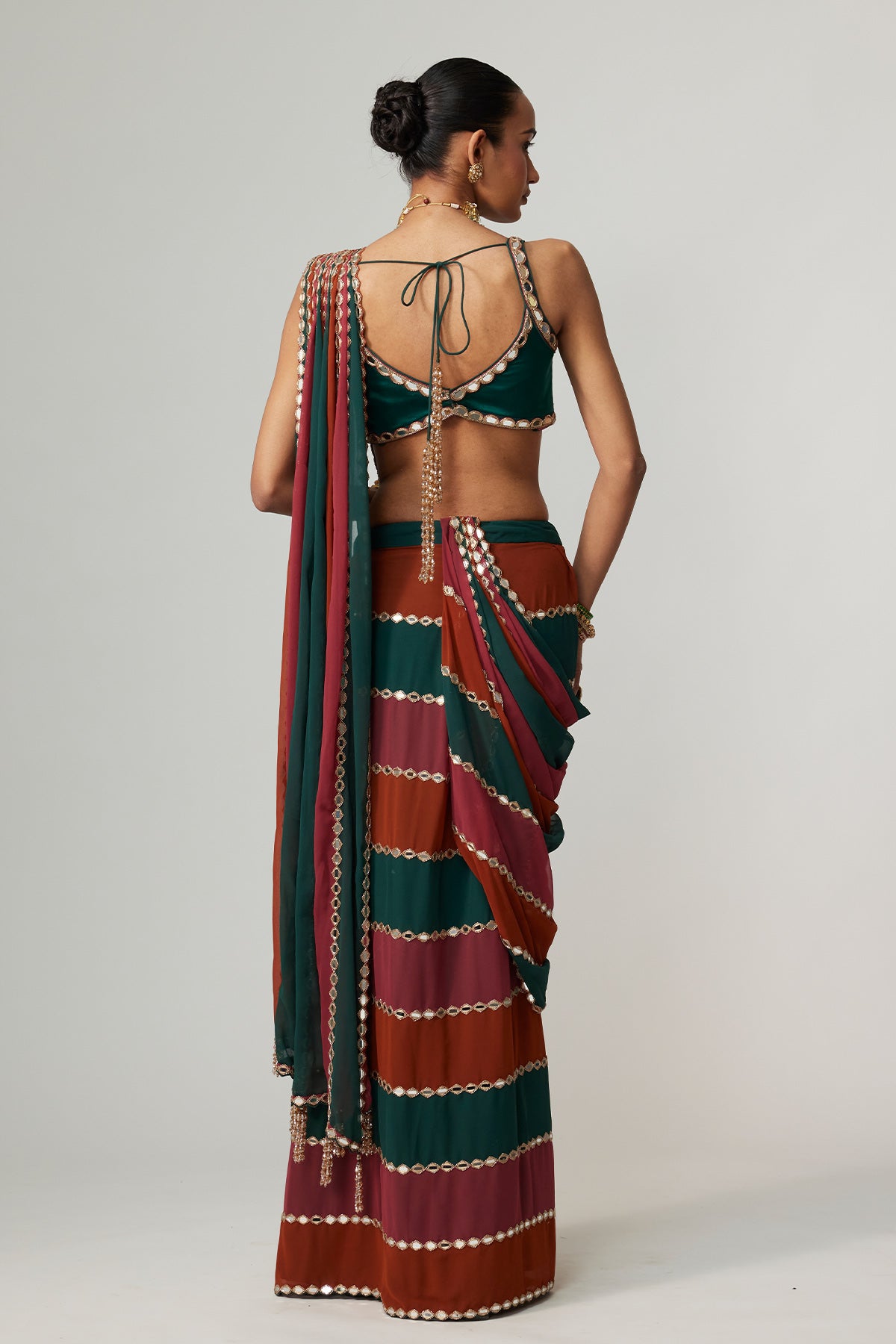 Cranberry Multicolor Saree