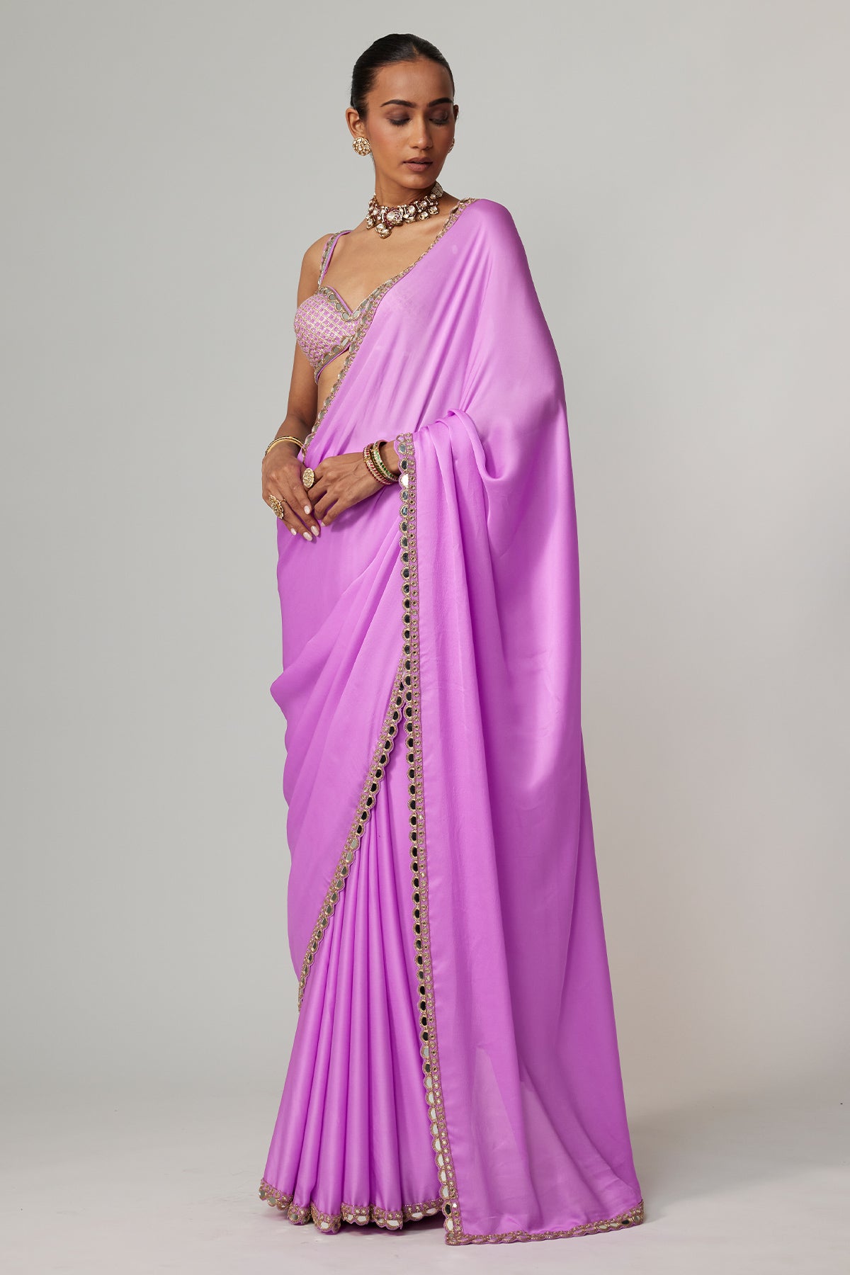 Mauve Saree Set