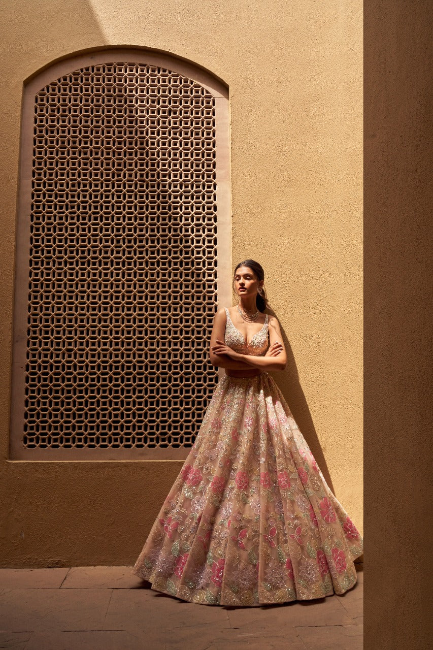 Pastel Floral Lehenga Set