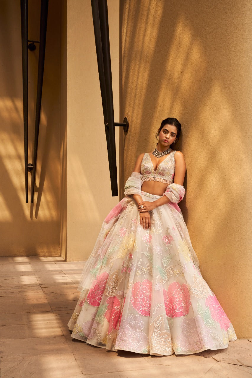 Pastel Floral Lehenga Set