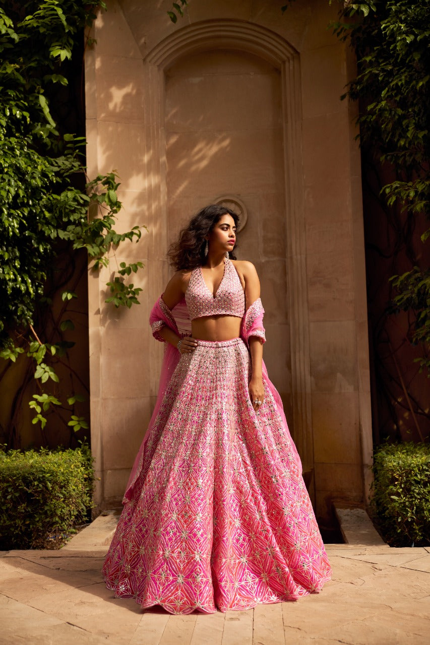 Fuchsia Lehenga Set