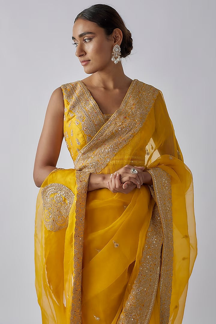 Golconda Maahi Organza Saree Set