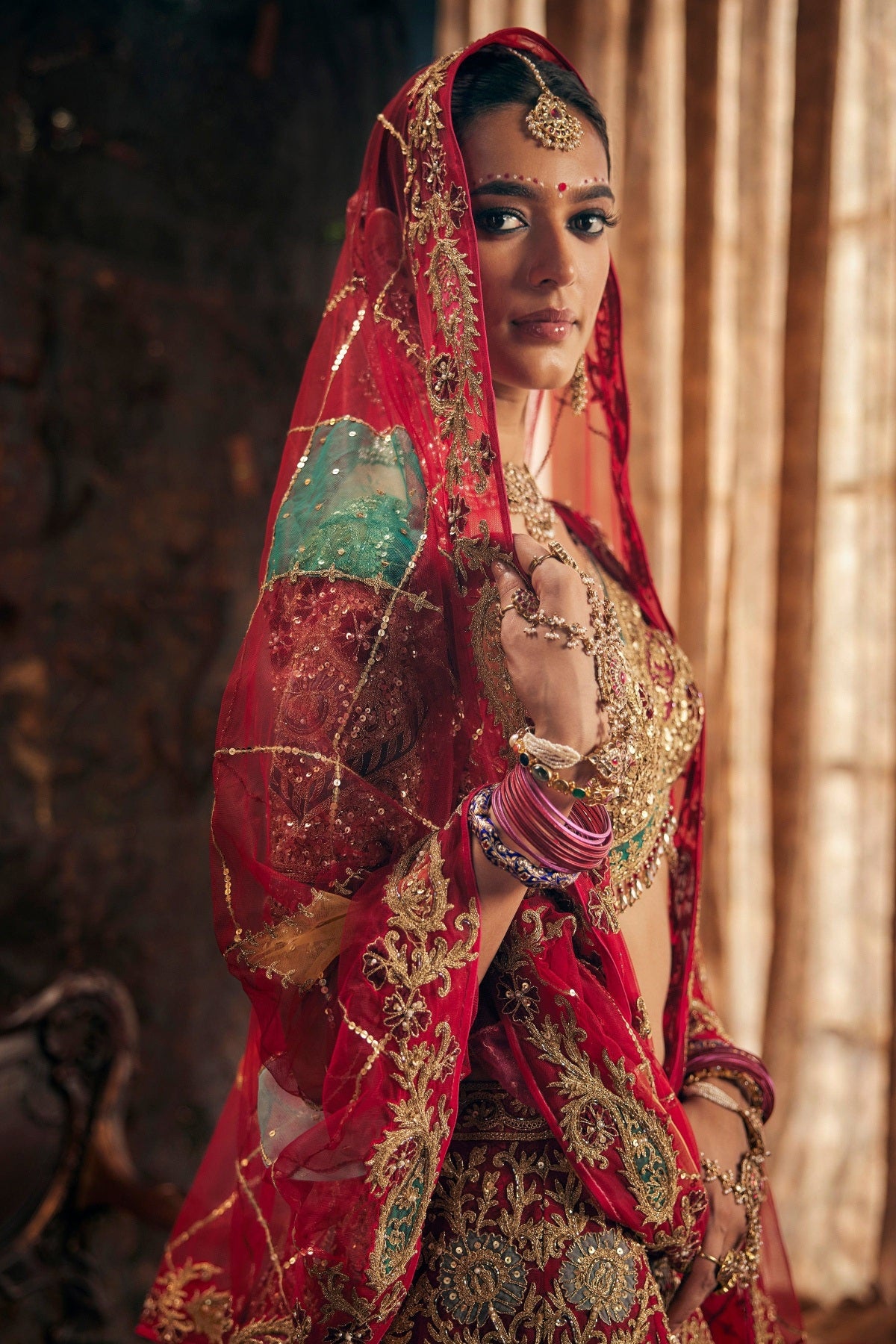 Deep Red Lehenga