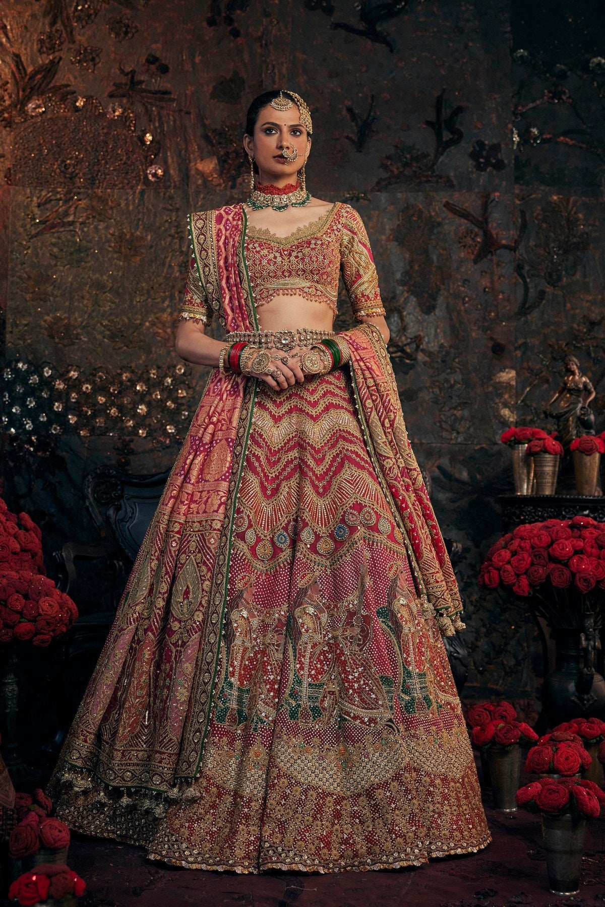 Deep Rose Lehenga