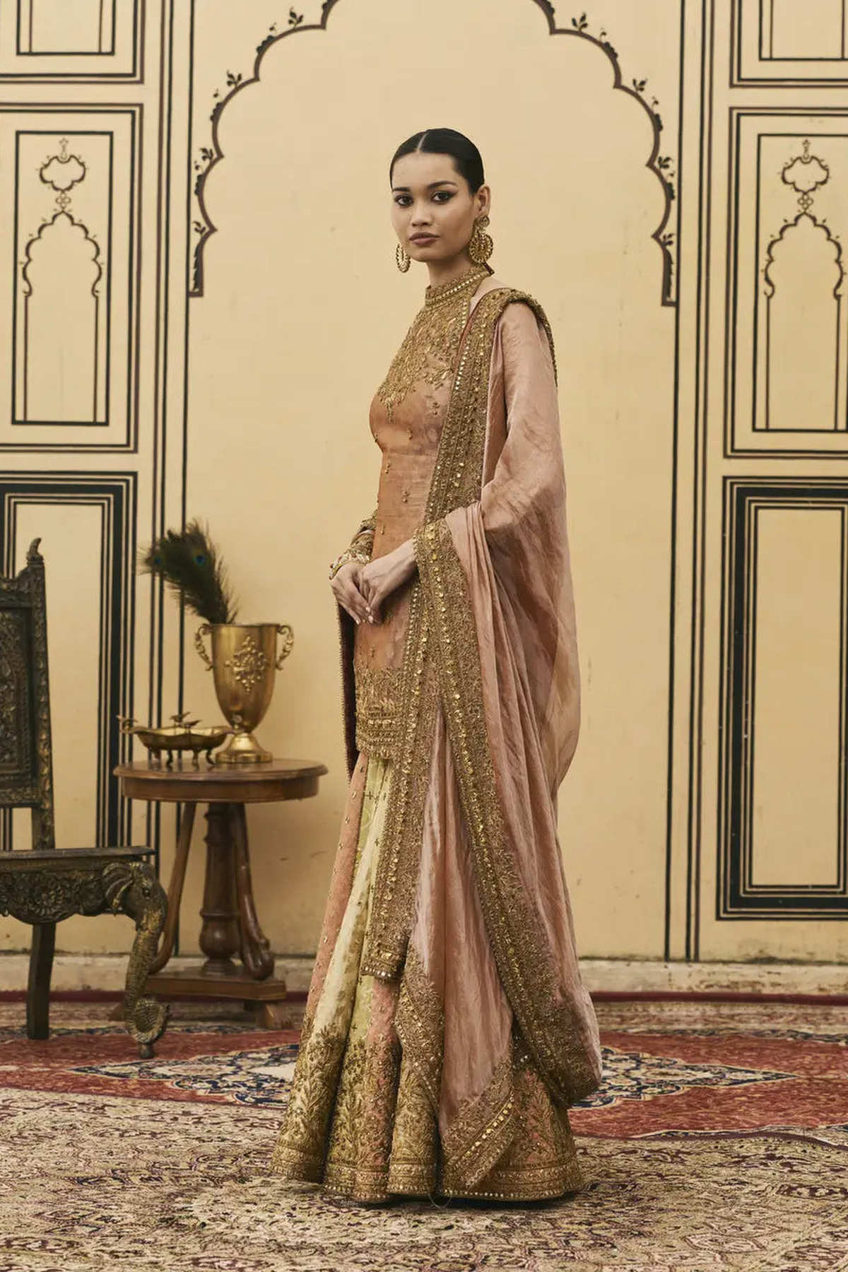 Aadhira Brocade Tissue Garara Set