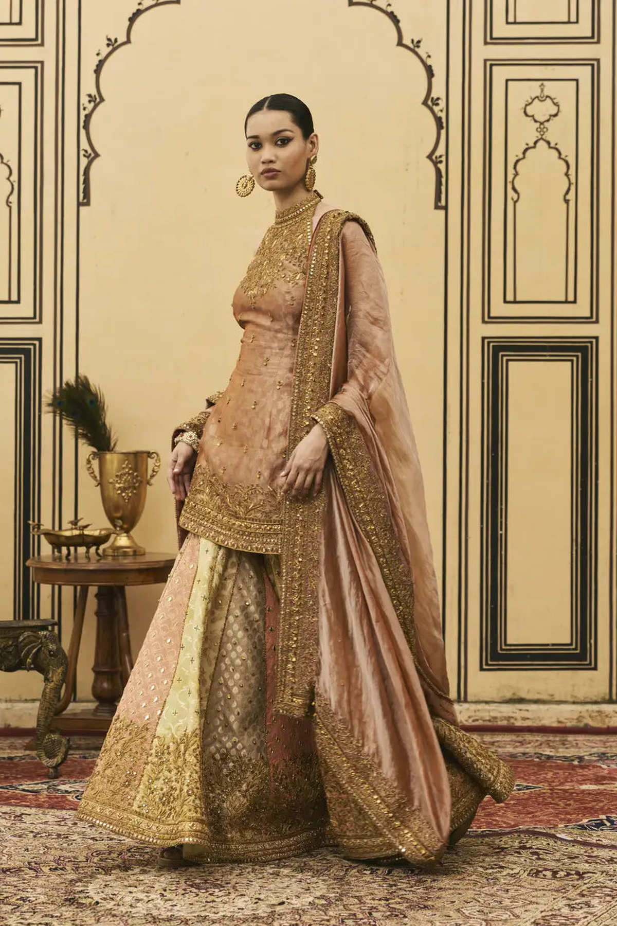 Aadhira Brocade Tissue Garara Set
