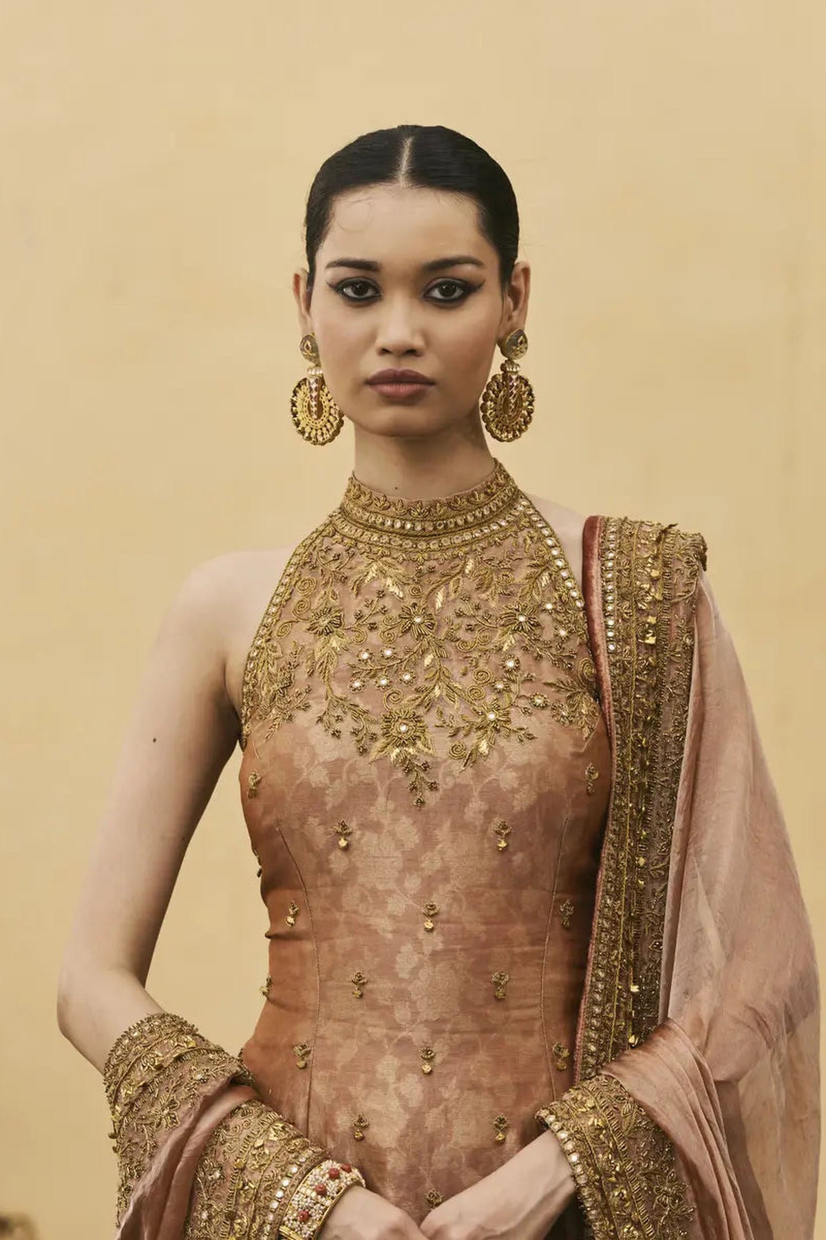 Aadhira Brocade Tissue Garara Set