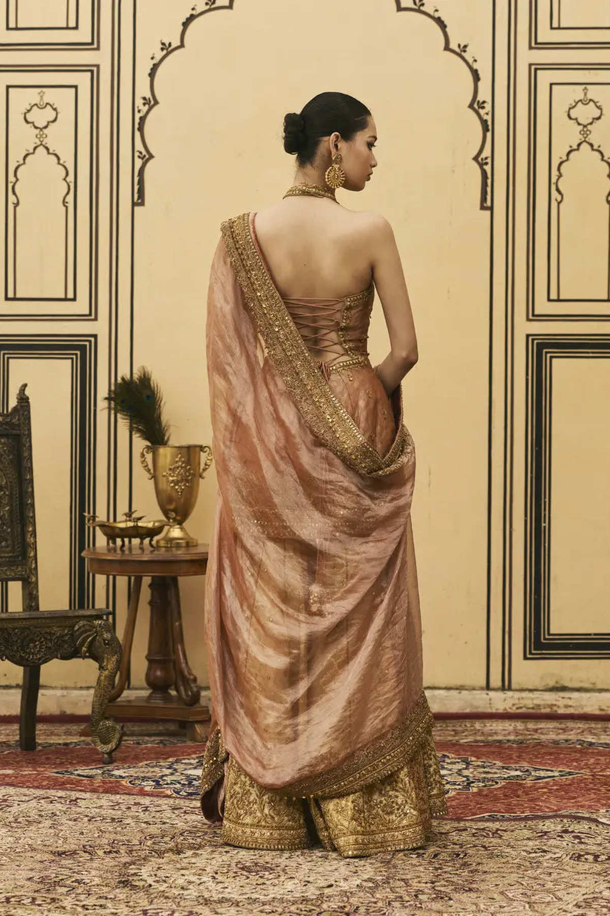 Aadhira Brocade Tissue Garara Set