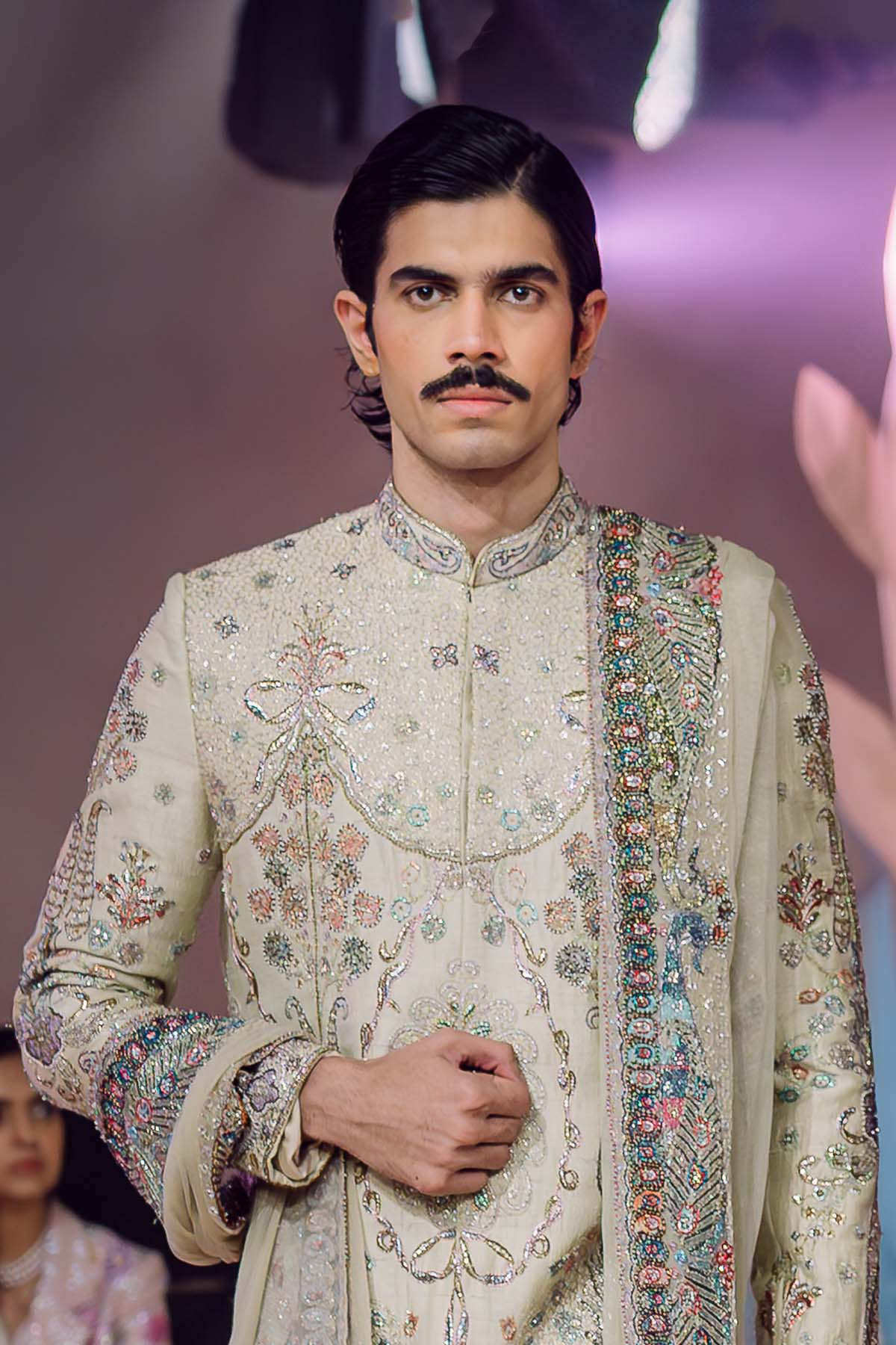 Sajjan - ivory sherwani