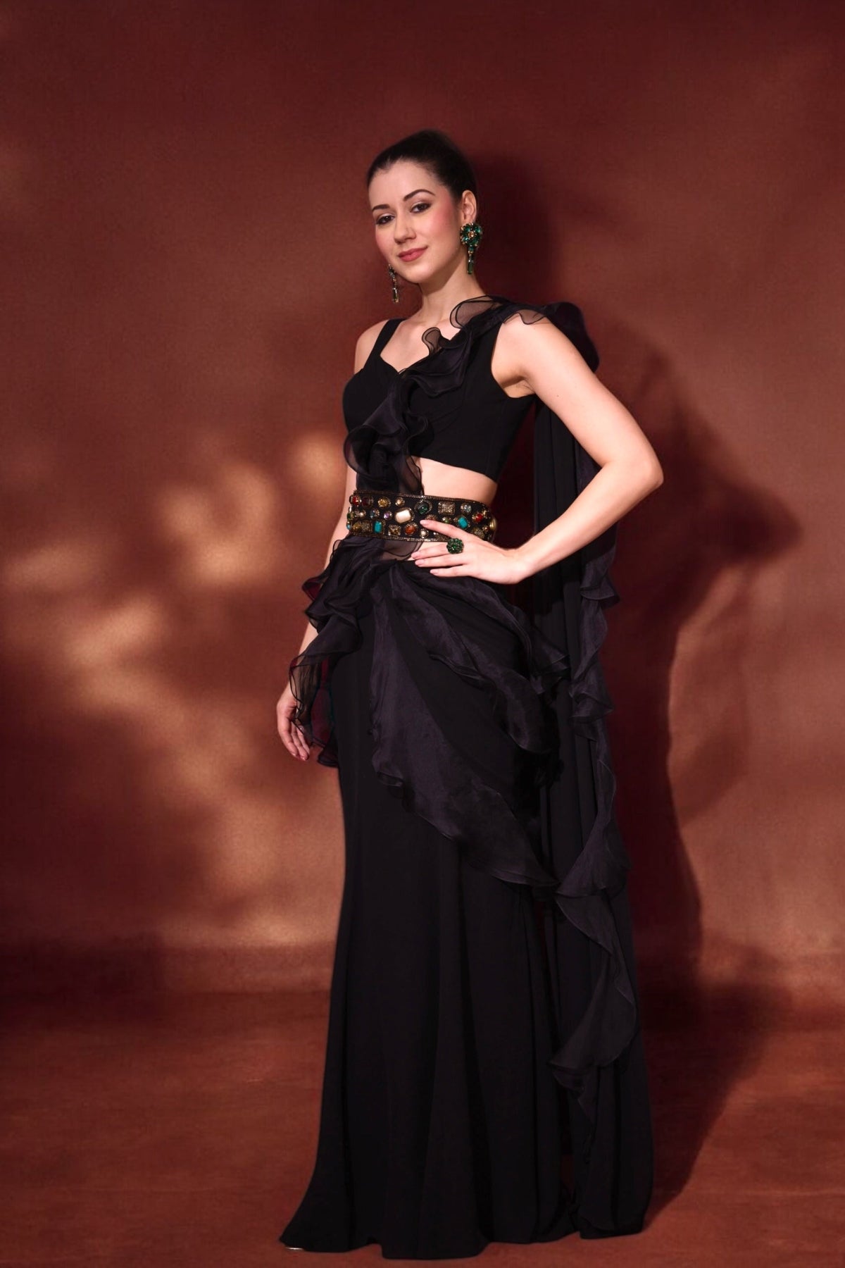 RAATRINI FRILL SAREE